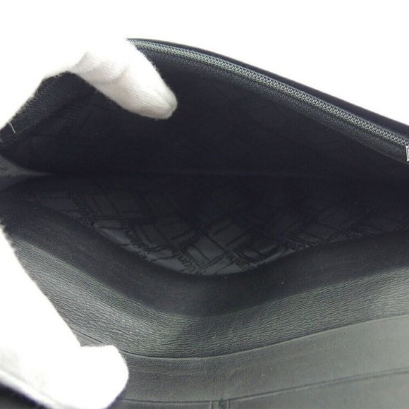 Dunhill Long Wallet Logo Plate Leather Auth USED L3591 - Picture 7 of 8